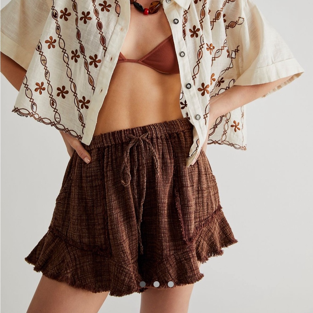 Free People One Solona Brown Shorts Medium